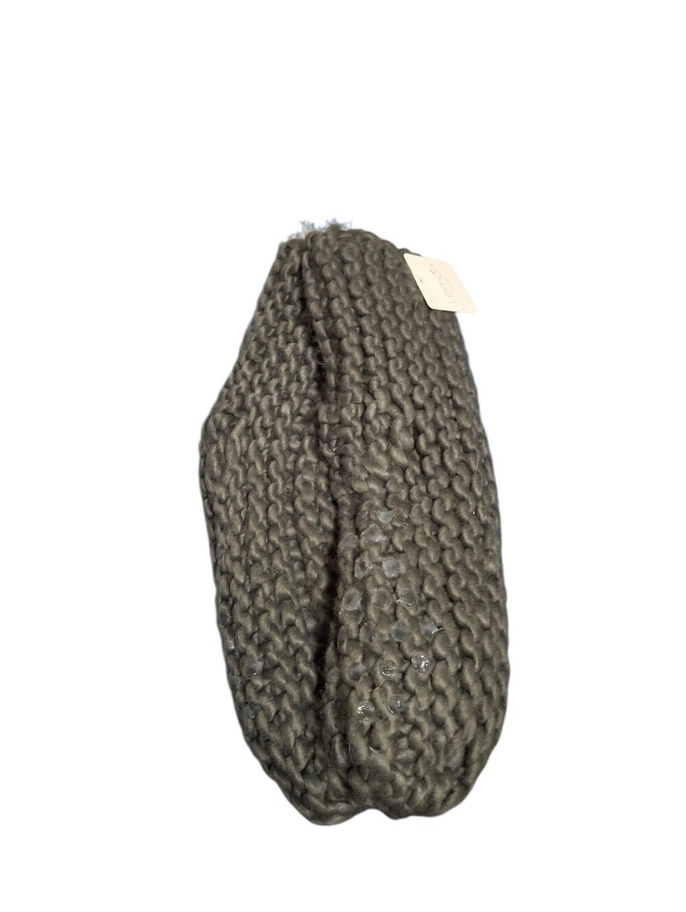 Lemon Dark Gray Fuzzy Warm Slipper socks NWT AB